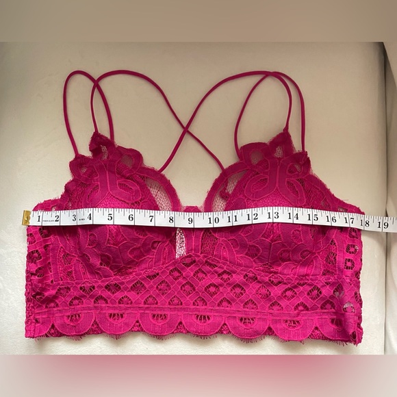 NWOT Zenana Hot Pink Top Lace Bra Size 3X - Picture 7 of 8